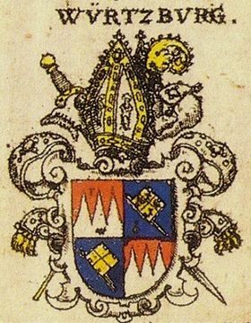 Wappen des Bistums Wrzburg nach Siebmacher 1605